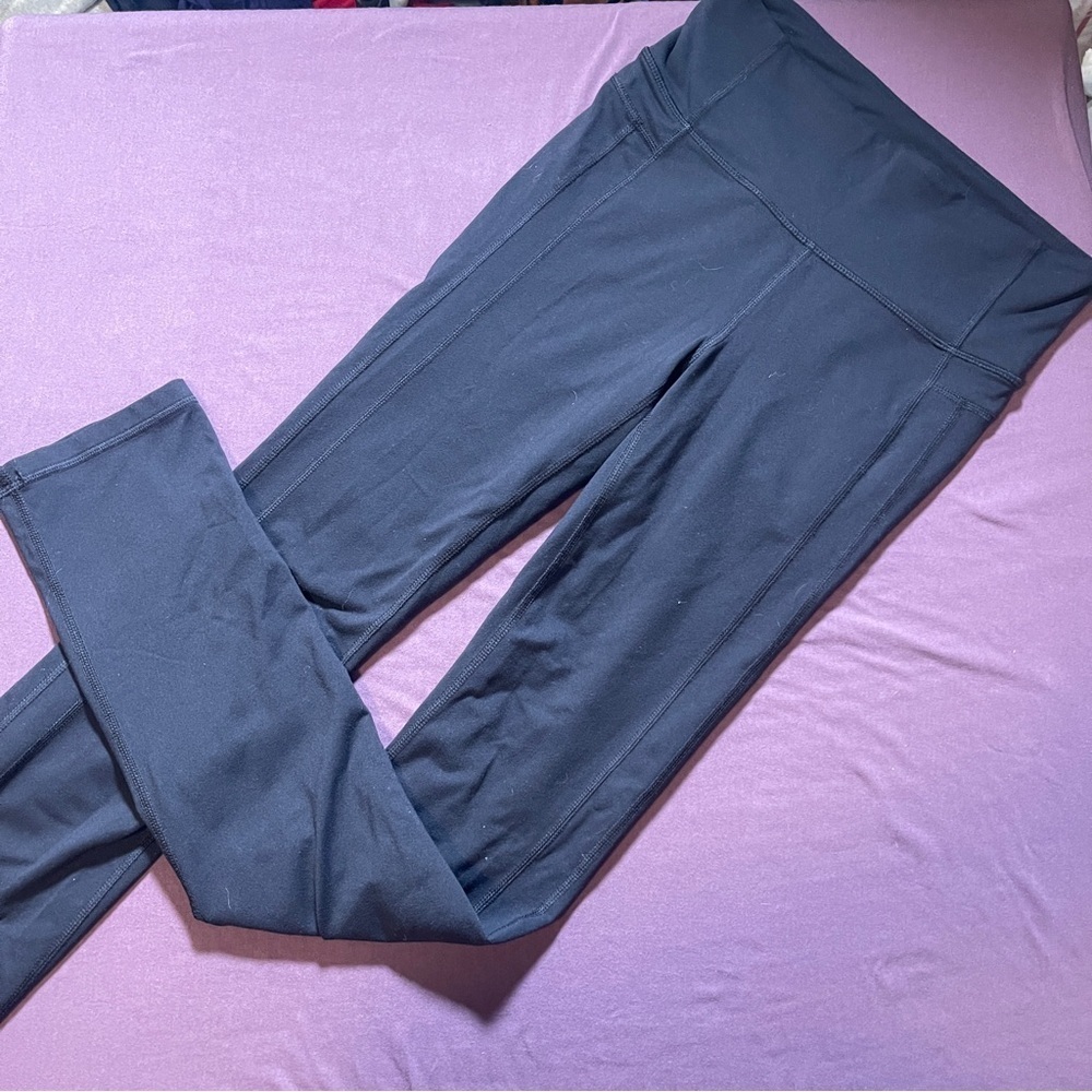 Athleta 32" Straight Leg High Rise Pants/Leggings Black - Size Small